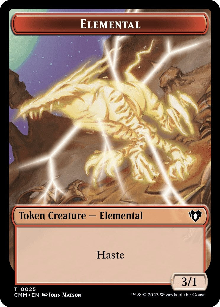 Image for Elemental (0025) // Saproling Double-Sided Token (25 // 35) (Commander Masters) - Magic: The Gathering