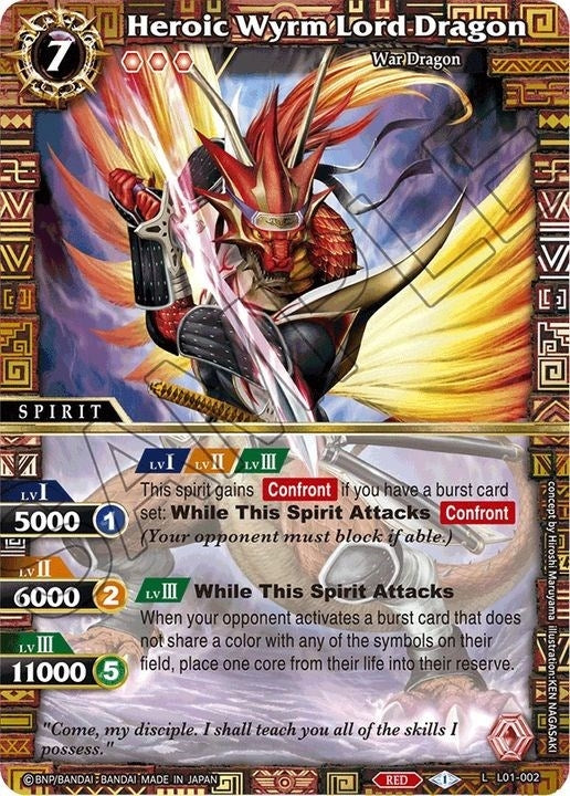 Image for Heroic Wyrm Lord Dragon (L01-002) (Lore Set 01: Ancient Heroes) - Battle Spirits Saga
