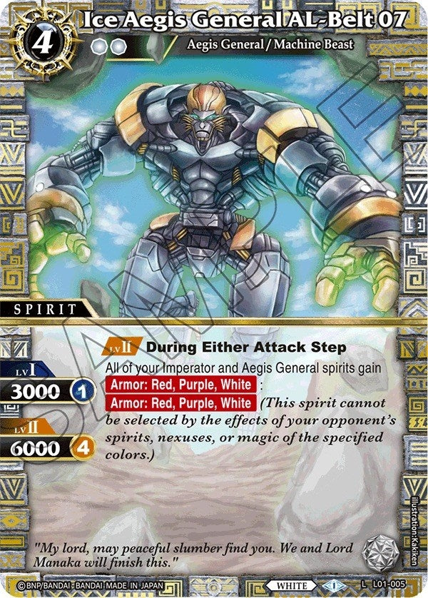 Image for Ice Aegis General AL-Belt 07 (L01-005) (Lore Set 01: Ancient Heroes) - Battle Spirits Saga