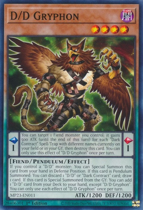 Image for D/D Gryphon (MP23-EN011) (MP23) - YuGiOh