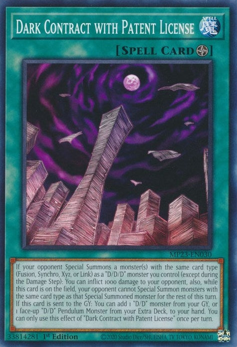 Image for Dark Contract with Patent License (MP23-EN030) (MP23) - YuGiOh