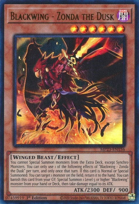 Image for Blackwing - Zonda the Dusk (MP23-EN156) (MP23) - YuGiOh