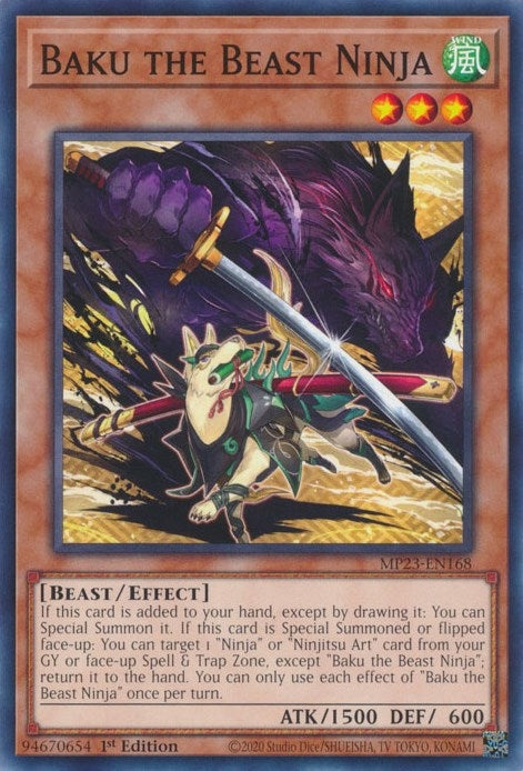 Image for Baku the Beast Ninja (MP23-EN168) (MP23) - YuGiOh