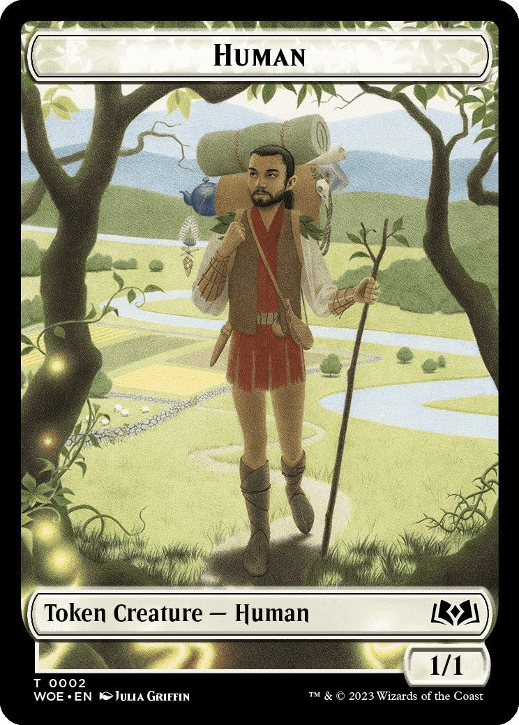 Image for Human // Food (0011) Double-Sided Token (2 // 11) (Wilds of Eldraine) - Magic: The Gathering