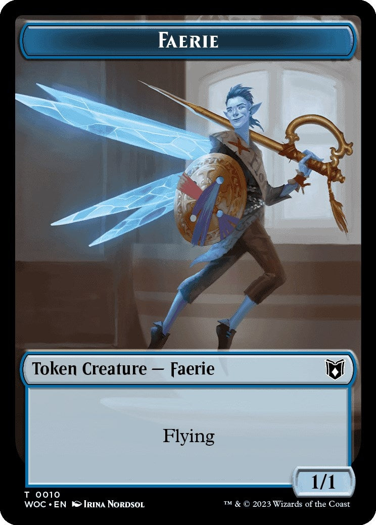 Image for Faerie // Saproling Double-Sided Token (10 // 15) (Wilds of Eldraine) - Magic: The Gathering