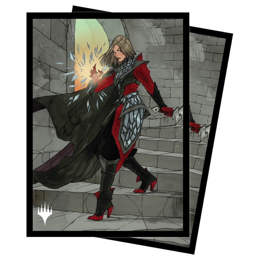 Image for Wilds of Eldraine Rowan, Scion of War (Borderless) Standard Deck Protector sleeves for Magic (100-pack) - Card Sleeves