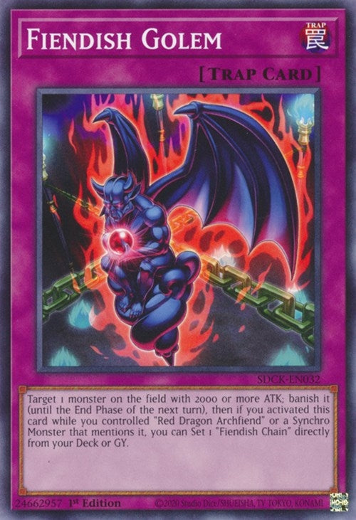 Image for Fiendish Golem (SDCK-EN032) (SDCK) - YuGiOh