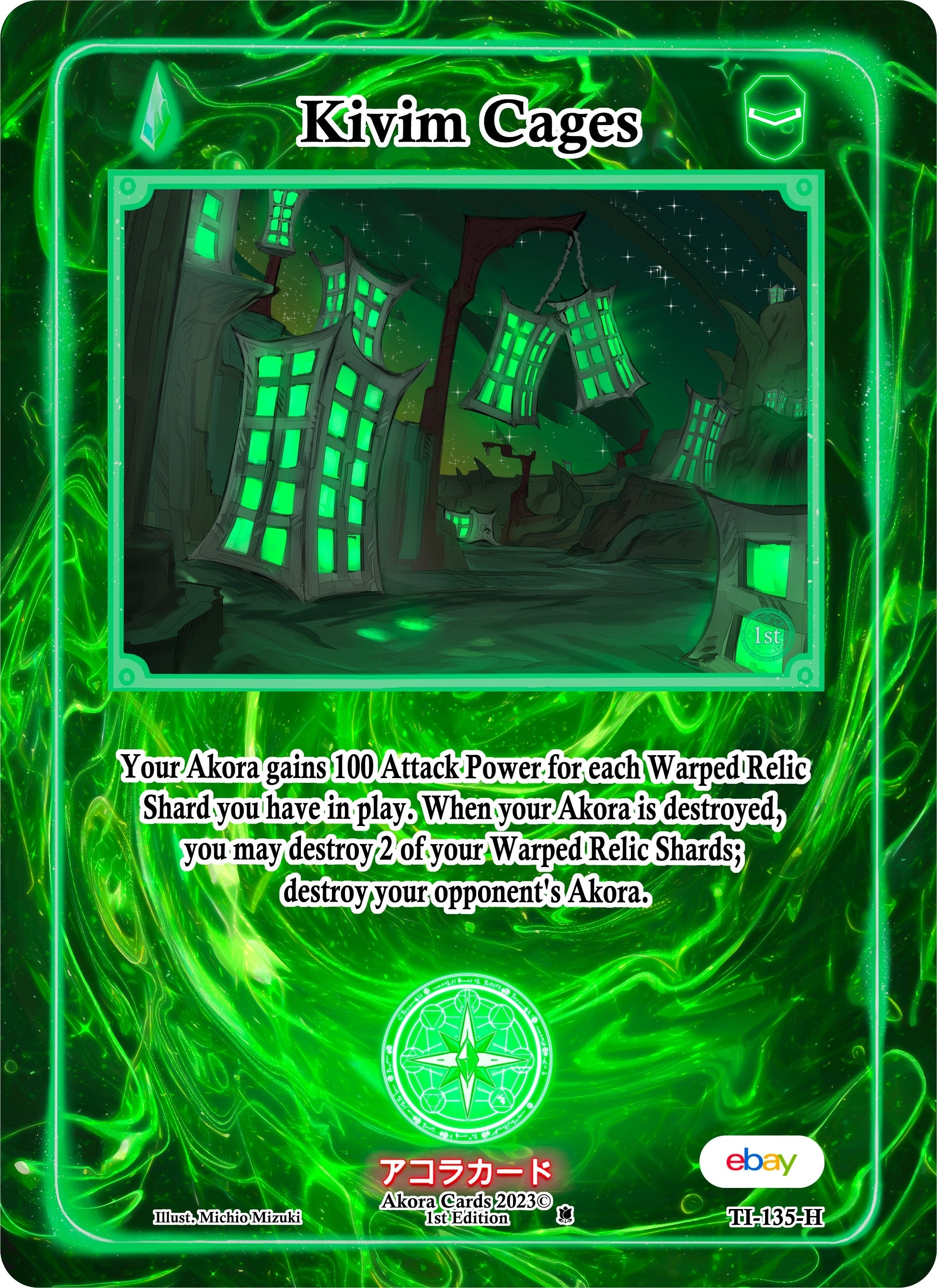 Image for Kivim Cages (Holo) (TI-135-H) (Trials of Ikithia [eBay 1st Edition]) - Akora TCG