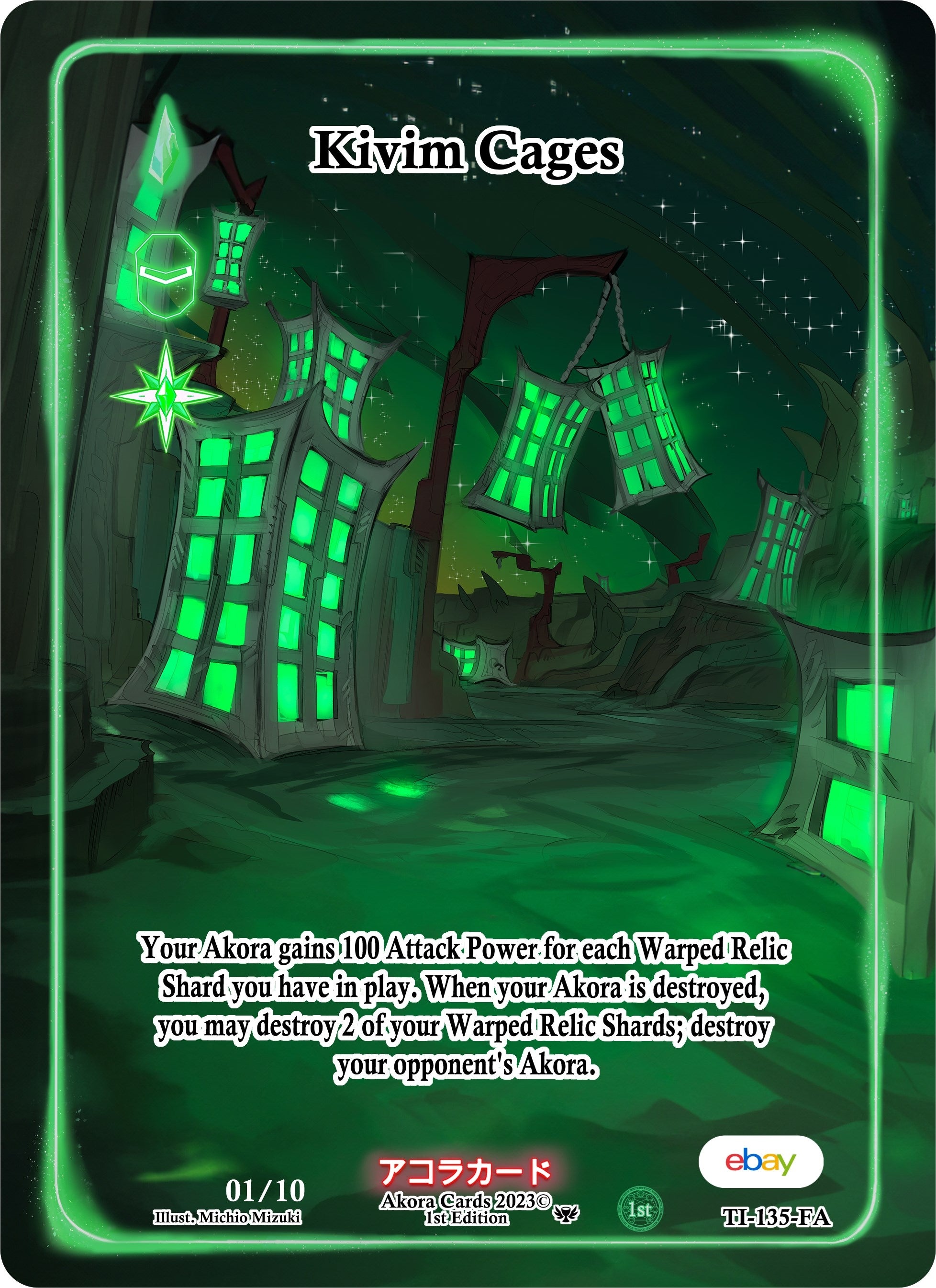 Image for Kivim Cages (Full Art) (Serial Numbered) (TI-135-FA) (Trials of Ikithia [eBay 1st Edition]) - Akora TCG