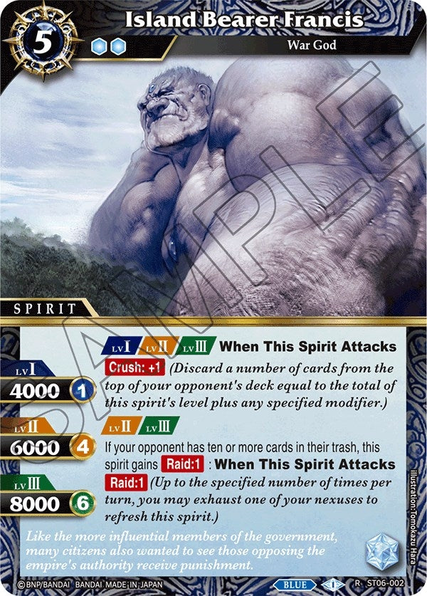 Image for Island Bearer Francis (ST06-002) (Starter Deck 06: Bodies of Steel) - Battle Spirits Saga