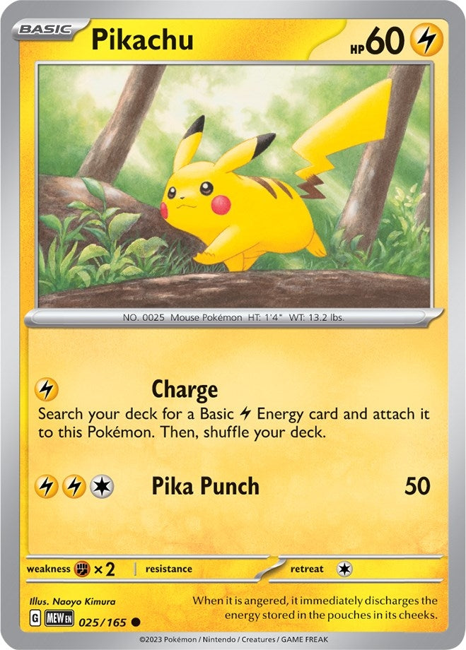 Image for Pikachu (025/165) (MEW) - Pokemon
