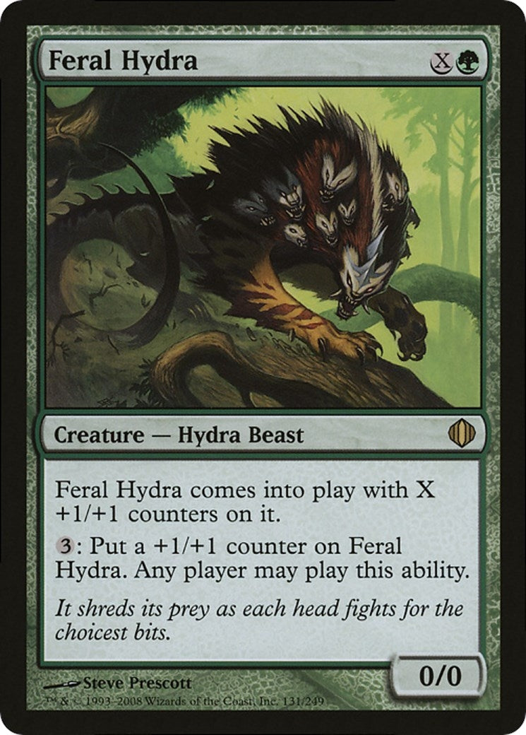 Image for Feral Hydra (Magic Player Rewards 2009) (131) (Oversize Cards) - Magic: The Gathering