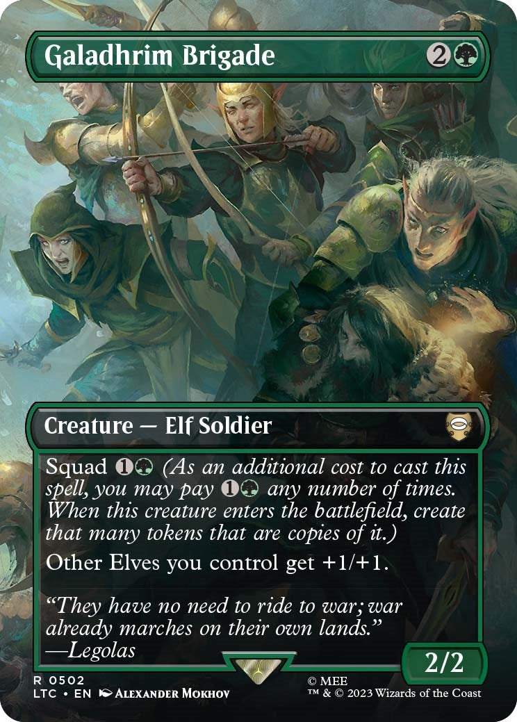Image for Galadhrim Brigade (Borderless) (502) (The Lord of the Rings: Tales of Middle-earth) - Magic: The Gathering