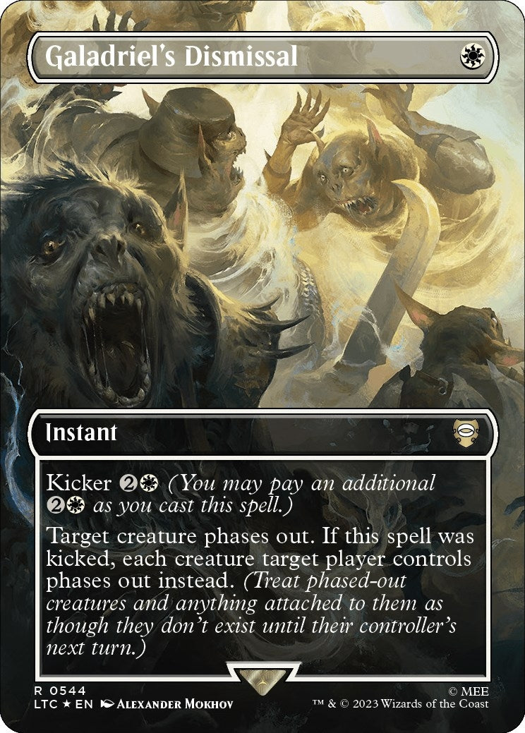 Image for Galadriel's Dismissal (Borderless) (Surge Foil) (544) (The Lord of the Rings: Tales of Middle-earth) - Magic: The Gathering