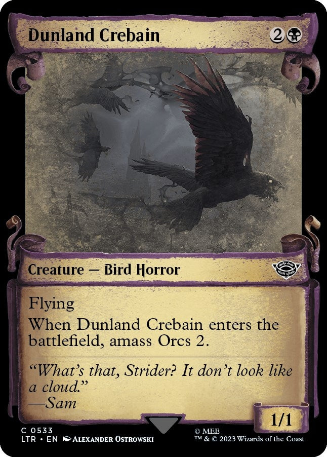 Image for Dunland Crebain (Showcase Scrolls) (533) (Universes Beyond: The Lord of the Rings: Tales of Middle-earth) - Magic: The Gathering