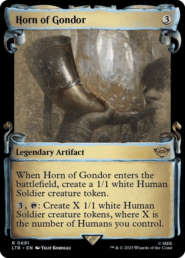 Image for Horn of Gondor (Showcase Scrolls) (691) (Universes Beyond: The Lord of the Rings: Tales of Middle-earth) - Magic: The Gathering