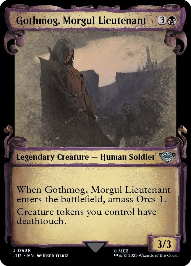 Image for Gothmog, Morgul Lieutenant (Showcase Scrolls) (538) (Universes Beyond: The Lord of the Rings: Tales of Middle-earth) - Magic: The Gathering