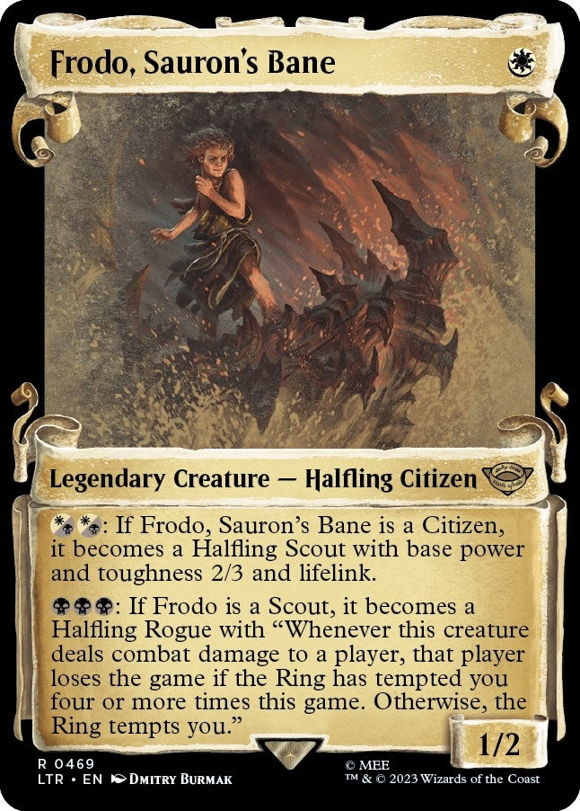 Image for Frodo, Sauron's Bane (Showcase Scrolls) (469) (Universes Beyond: The Lord of the Rings: Tales of Middle-earth) - Magic: The Gathering