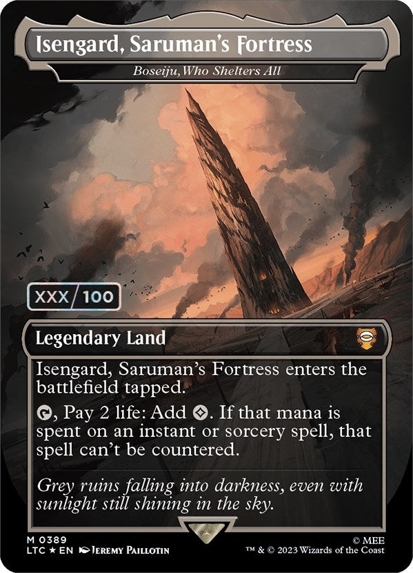 Image for Isengard, Saruman's Fortress - Boseiju, Who Shelters All (Serial Numbered) (389) (The Lord of the Rings: Tales of Middle-earth) - Magic: The Gathering
