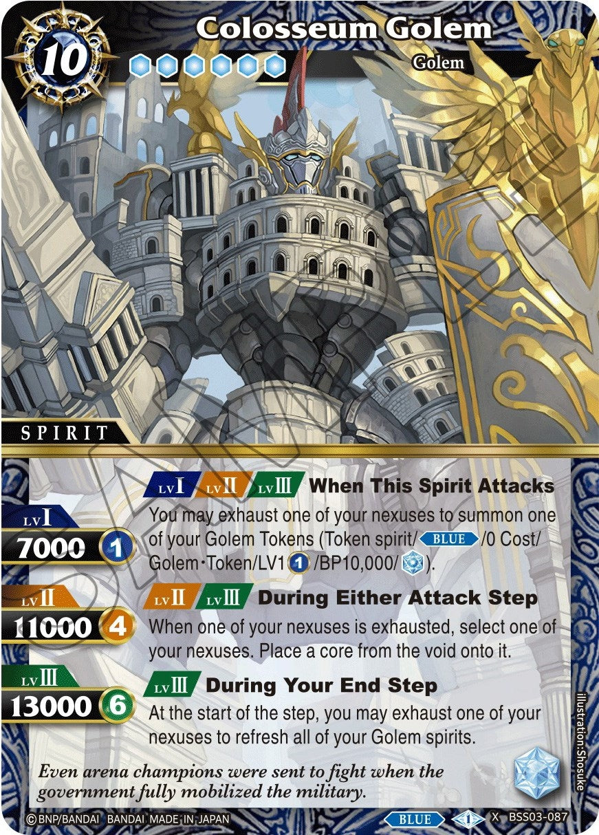 Image for Colosseum Golem (BSS03-087) (Aquatic Invaders) - Battle Spirits Saga