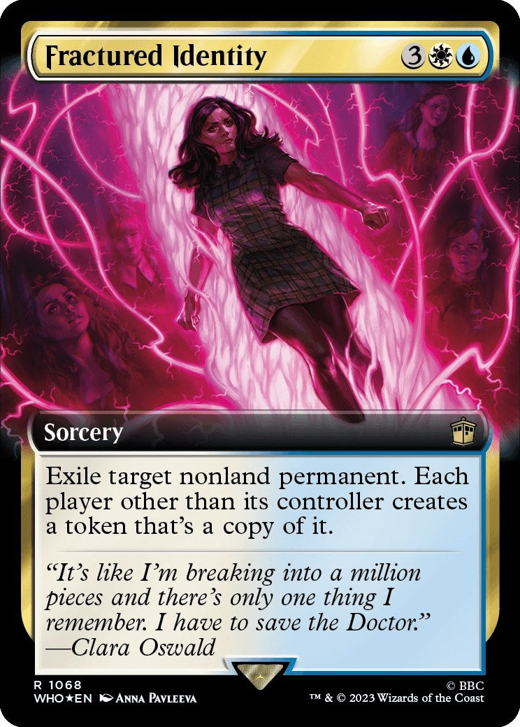 Image for Fractured Identity (Extended Art) (Surge Foil) (1068) (Universes Beyond: Doctor Who) - Magic: The Gathering