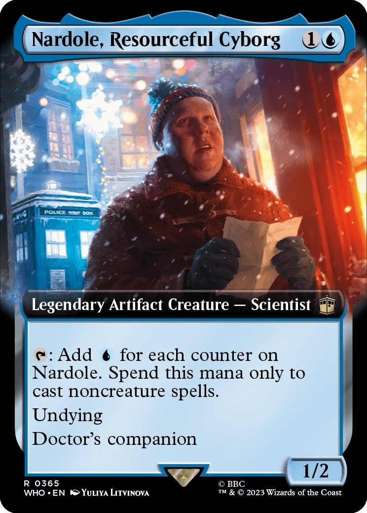 Image for Nardole, Resourceful Cyborg (Extended Art) (365) (Universes Beyond: Doctor Who) - Magic: The Gathering