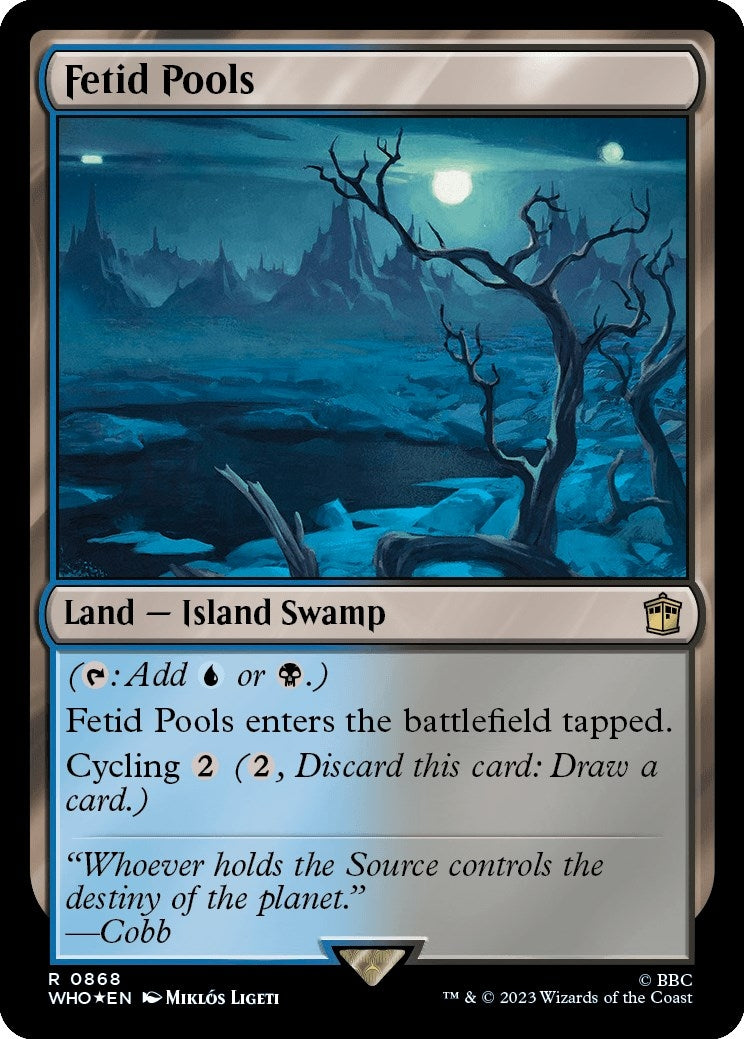 Image for Fetid Pools (Surge Foil) (868) (Universes Beyond: Doctor Who) - Magic: The Gathering