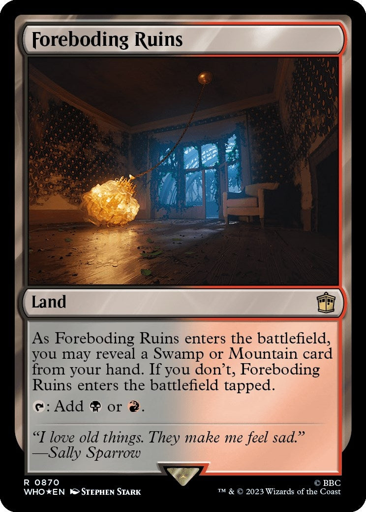 Image for Foreboding Ruins (Surge Foil) (870) (Universes Beyond: Doctor Who) - Magic: The Gathering