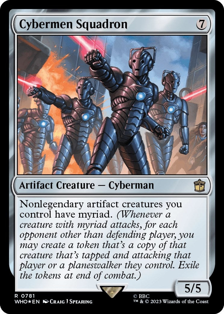 Image for Cybermen Squadron (Surge Foil) (781) (Universes Beyond: Doctor Who) - Magic: The Gathering
