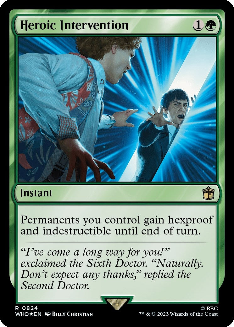 Image for Heroic Intervention (Surge Foil) (824) (Universes Beyond: Doctor Who) - Magic: The Gathering
