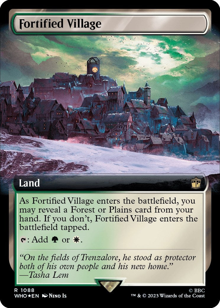 Image for Fortified Village (Extended Art) (Surge Foil) (1088) (Universes Beyond: Doctor Who) - Magic: The Gathering