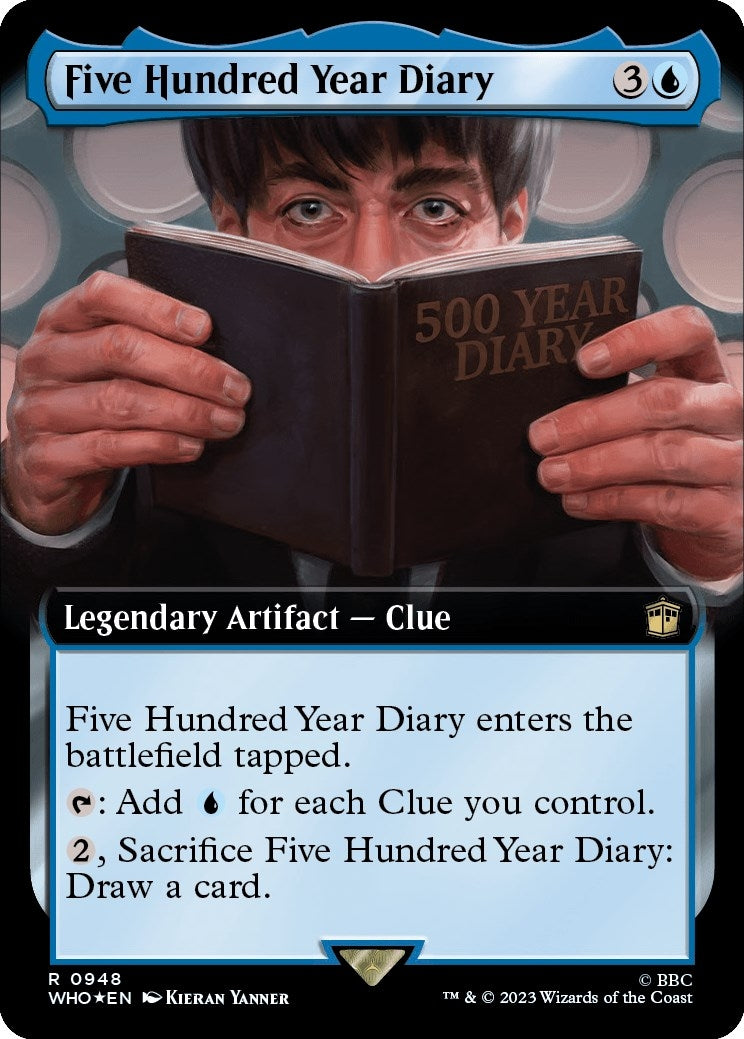 Image for Five Hundred Year Diary (Extended Art) (Surge Foil) (948) (Universes Beyond: Doctor Who) - Magic: The Gathering