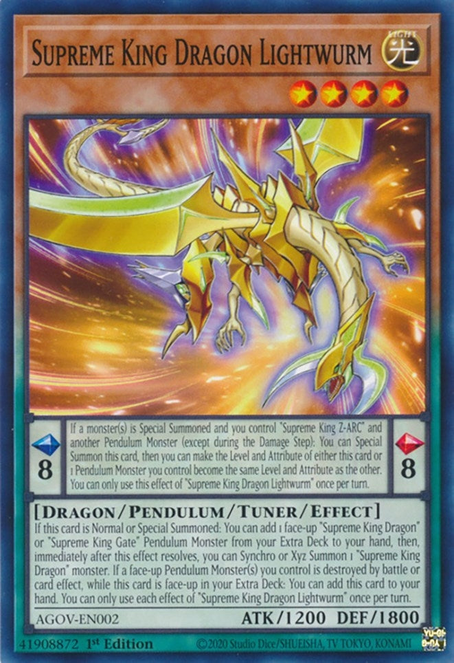 Image for Supreme King Dragon Lightwurm (AGOV-EN002) (AGOV) - YuGiOh