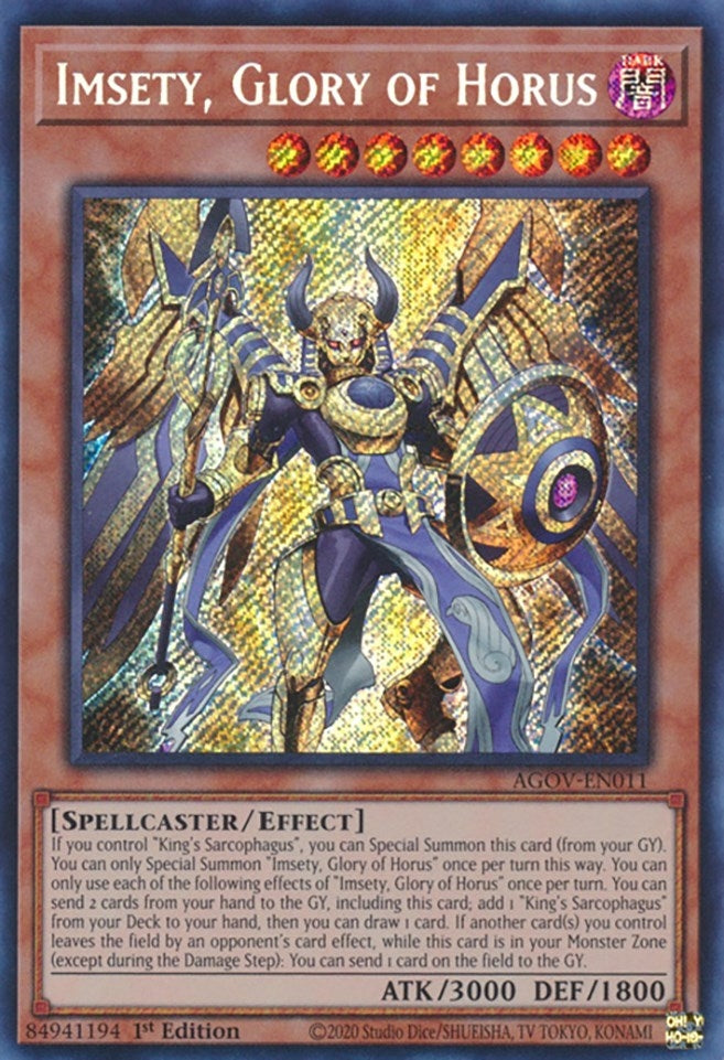 Image for Imsety, Glory of Horus (AGOV-EN011) (AGOV) - YuGiOh