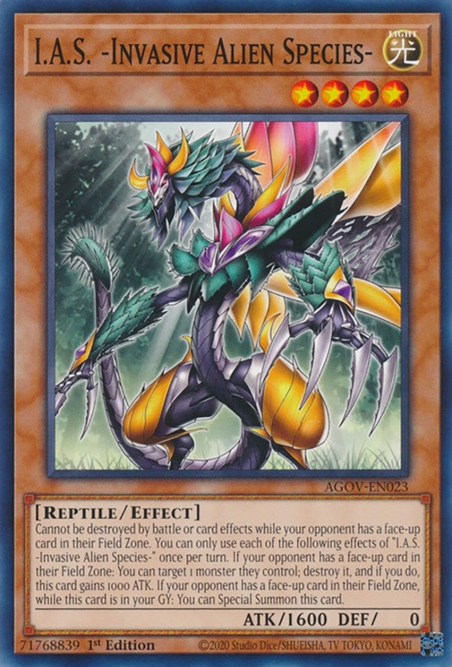 Image for I.A.S. -Invasive Alien Species- (AGOV-EN023) (AGOV) - YuGiOh