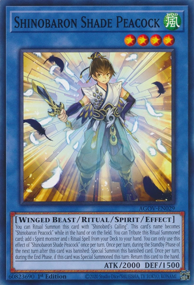 Image for Shinobaron Shade Peacock (AGOV-EN029) (AGOV) - YuGiOh