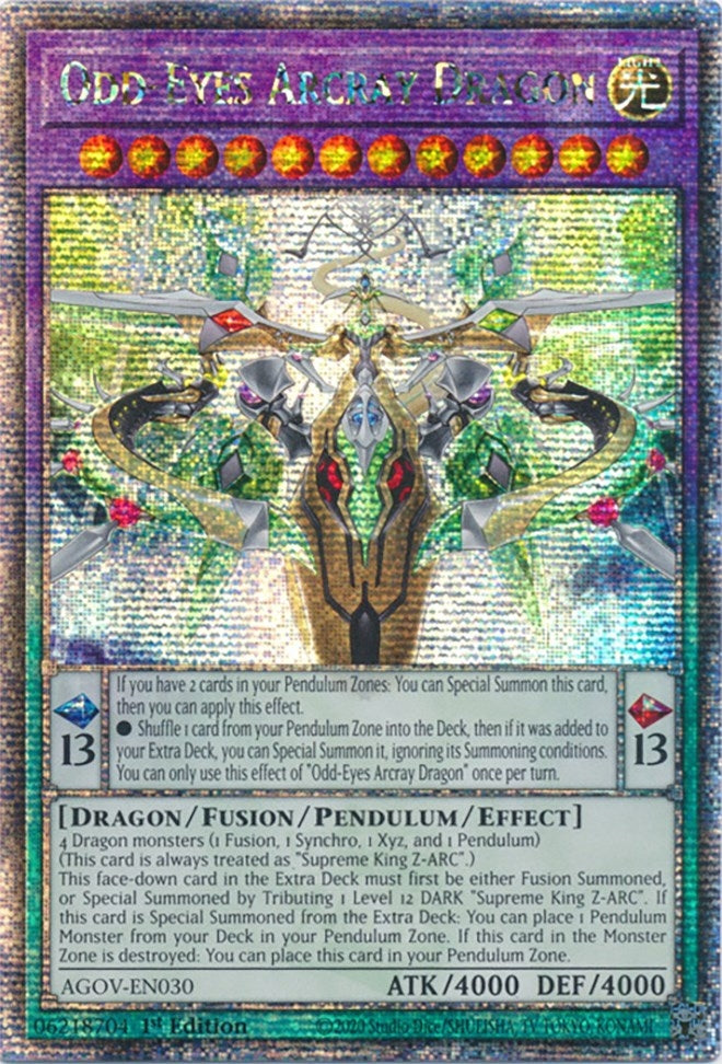 Image for Odd-Eyes Arcray Dragon (Quarter Century Secret Rare) (AGOV-EN030) (AGOV) - YuGiOh