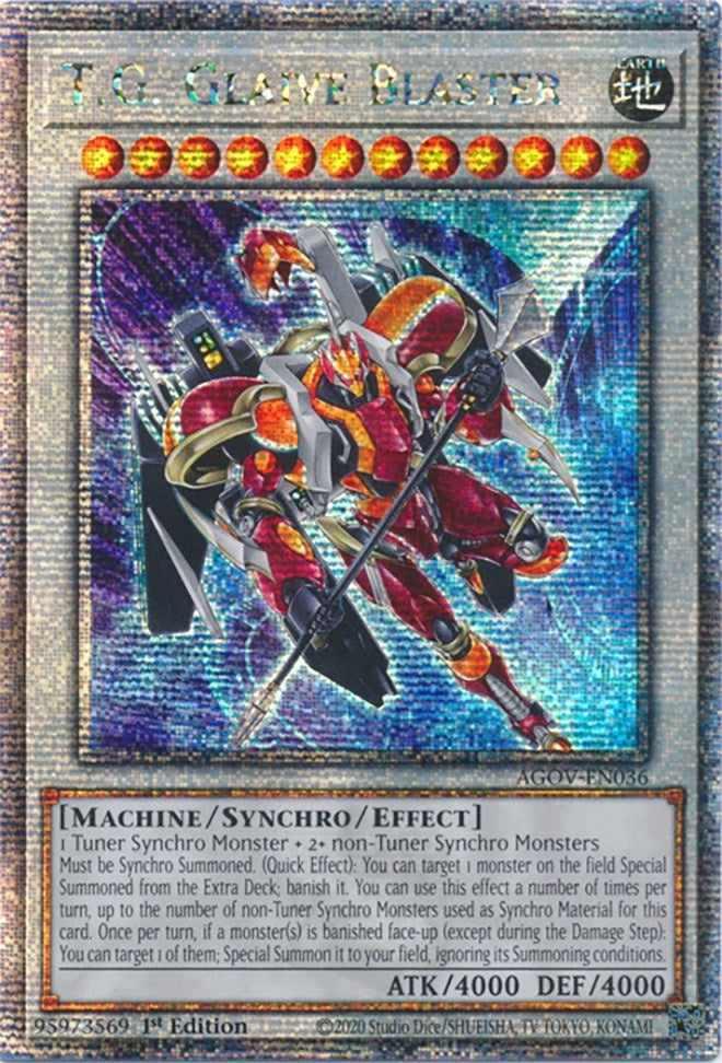 Image for T.G. Glaive Blaster (Quarter Century Secret Rare) (AGOV-EN036) (AGOV) - YuGiOh