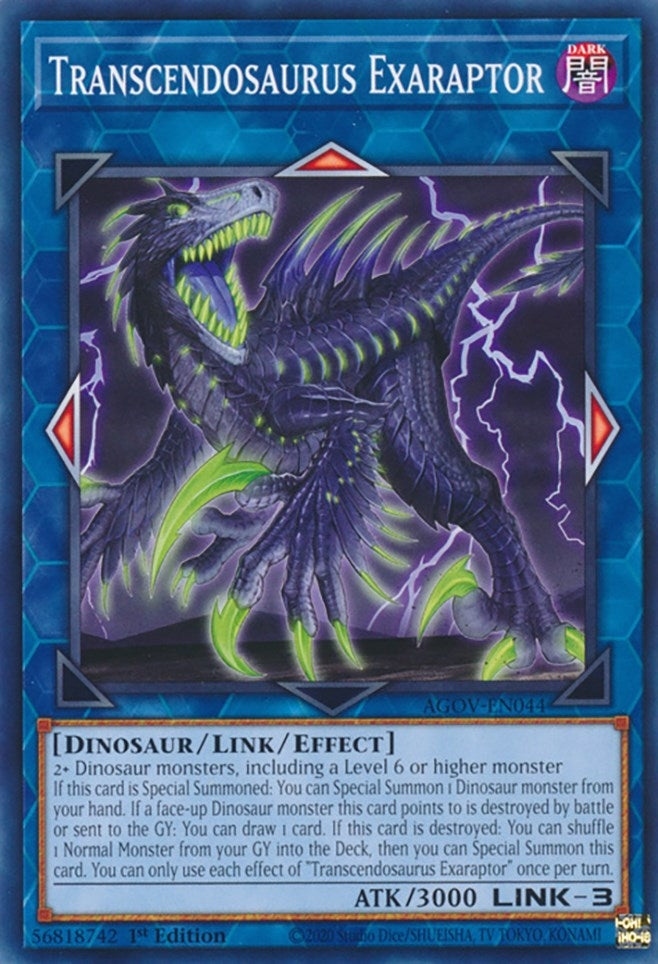 Image for Transcendosaurus Exaraptor (AGOV-EN044) (AGOV) - YuGiOh