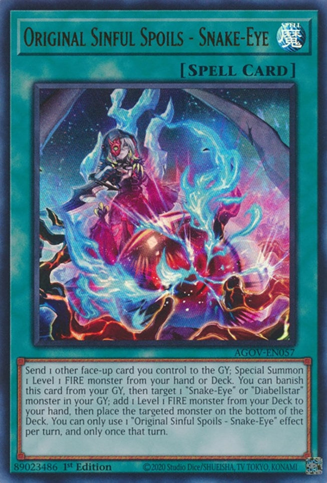 Image for Original Sinful Spoils - Snake-Eye (AGOV-EN057) (AGOV) - YuGiOh