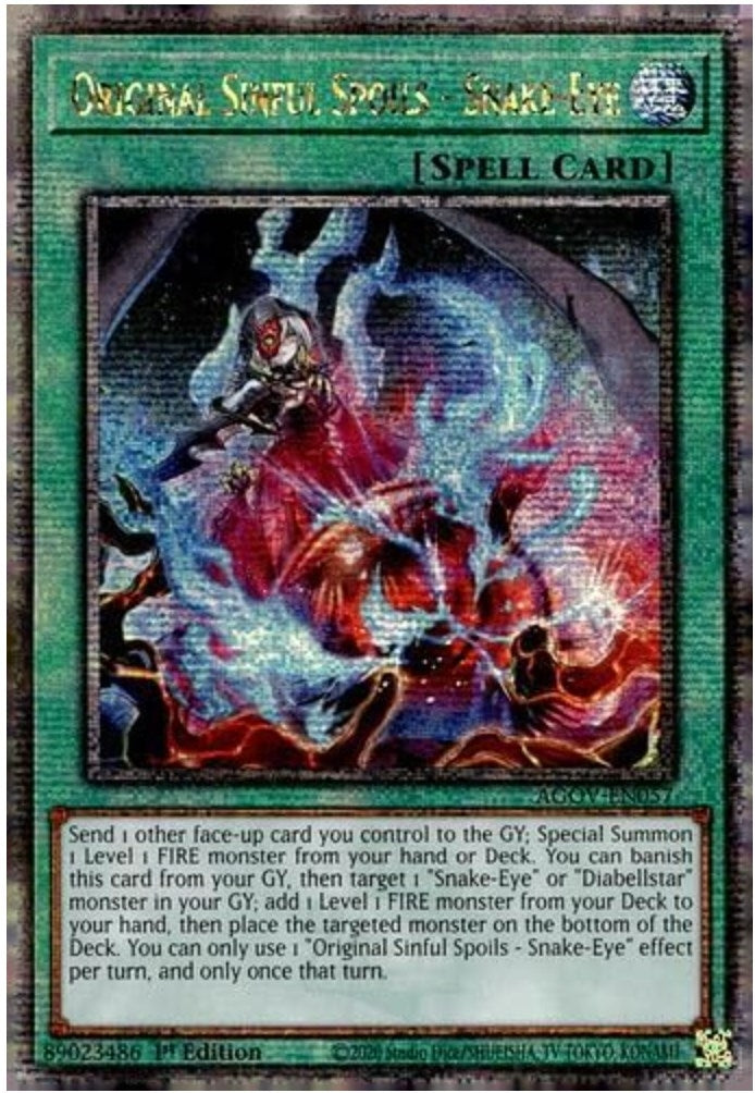Image for Original Sinful Spoils - Snake-Eye (Quarter Century Secret Rare) (AGOV-EN057) (AGOV) - YuGiOh