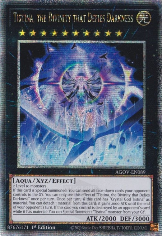 Image for Tistina, the Divinity that Defies Darkness (Quarter Century Secret Rare) (AGOV-EN089) (AGOV) - YuGiOh