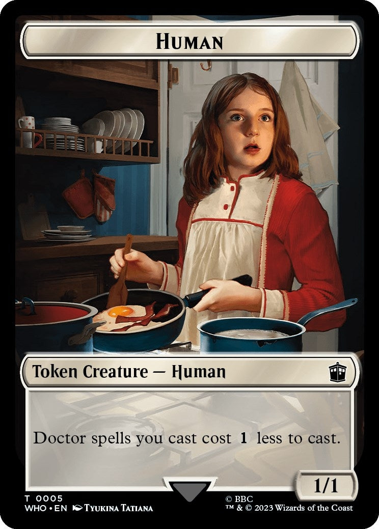 Image for Human (0005) // Alien Insect Double-Sided Token (5 // 19) (Universes Beyond: Doctor Who) - Magic: The Gathering