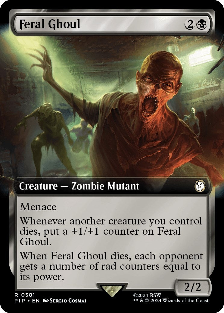 Image for Feral Ghoul (Extended Art) (381) (Universes Beyond: Fallout) - Magic: The Gathering