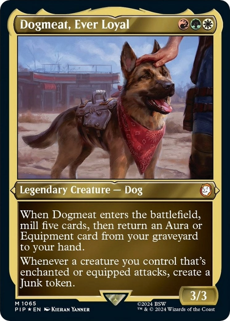 Image for Dogmeat, Ever Loyal (Display Commander) - Thick Stock (1065) (Universes Beyond: Fallout) - Magic: The Gathering