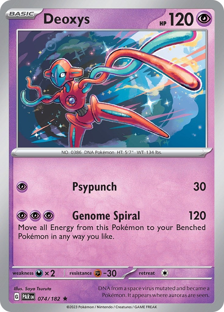 Image for Deoxys (074/182) (PAR) - Pokemon