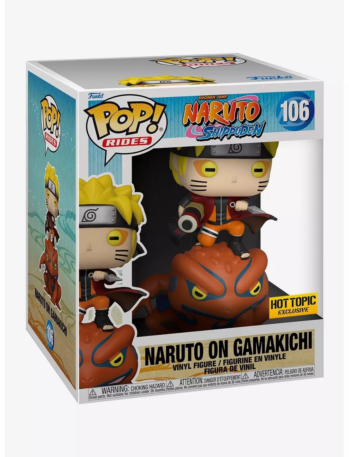 Image for Naruto Shippuden: Naruto on Gamakichi (Hot Topic Exclusive) - Funko