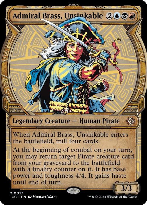 Image for Admiral Brass, Unsinkable (Showcase) (17) (The Lost Caverns of Ixalan) - Magic: The Gathering