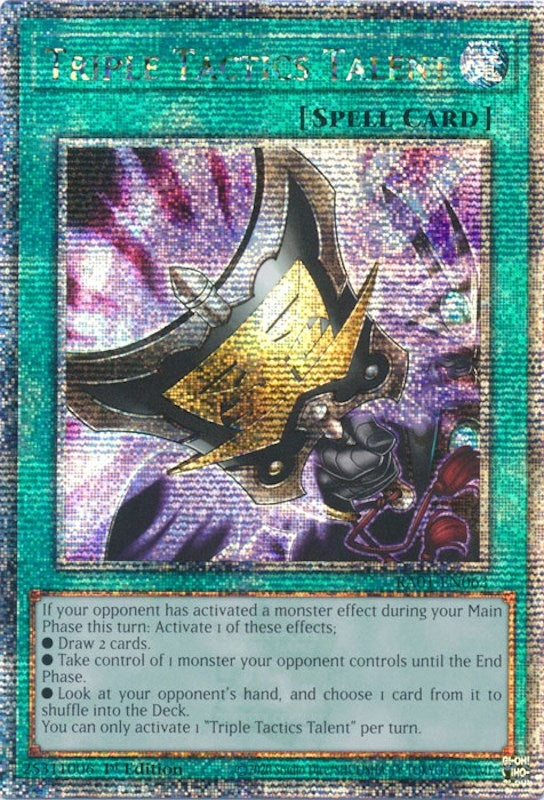 Image for Triple Tactics Talent (Quarter Century Secret Rare) (RA01-EN063) (RA01) - YuGiOh