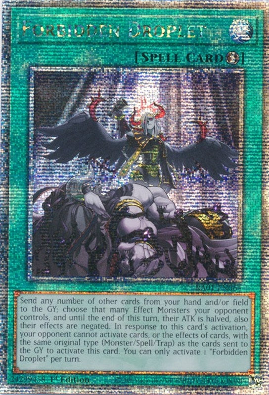 Image for Forbidden Droplet (Quarter Century Secret Rare) (RA01-EN064) (RA01) - YuGiOh